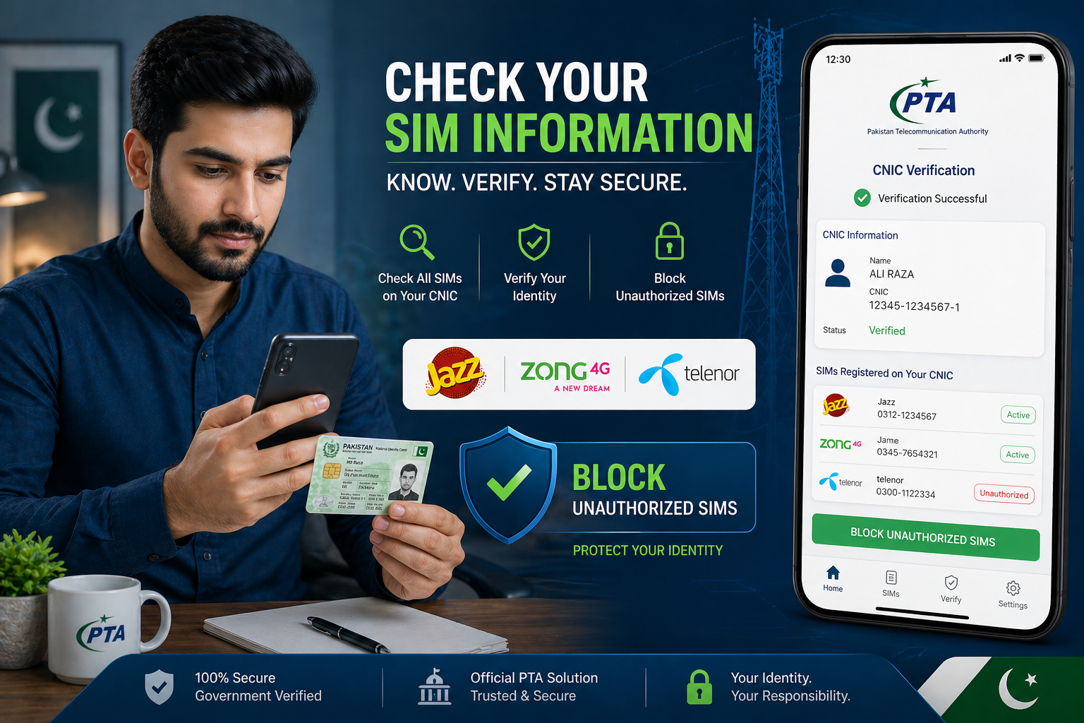 How to Check All SIMs on CNIC in Pakistan (PTA Method 2026)